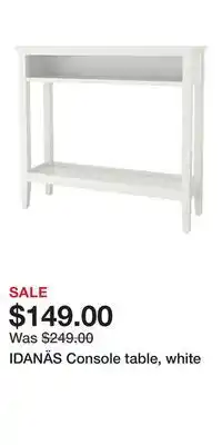 IKEA IDANÄS Console table, white offer