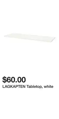 IKEA LAGKAPTEN Tabletop, white offer