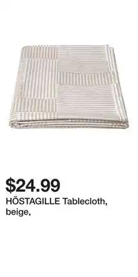 IKEA HÖSTAGILLE Tablecloth, beige offer