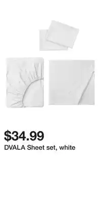IKEA DVALA Sheet set, white offer