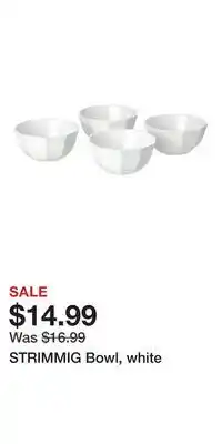 IKEA STRIMMIG Bowl, white offer