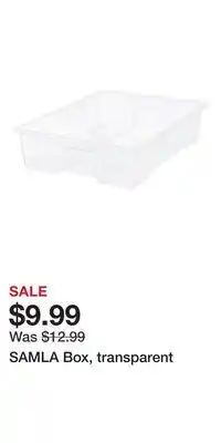 IKEA SAMLA Box, transparent offer