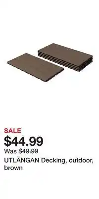IKEA UTLÄNGAN Decking, outdoor, brown offer
