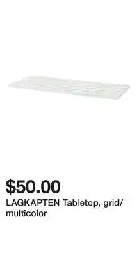 IKEA LAGKAPTEN Tabletop, grid/multicolor offer