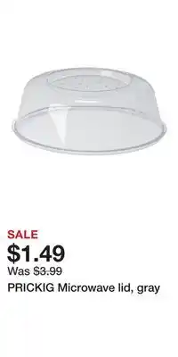IKEA PRICKIG Microwave lid, gray offer