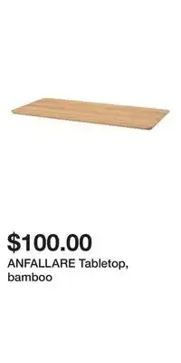 IKEA ANFALLARE Tabletop, bamboo offer