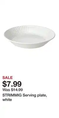 IKEA STRIMMIG Serving plate, white offer