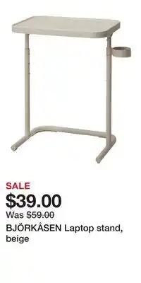 IKEA BJÖRKÅSEN Laptop stand, beige offer