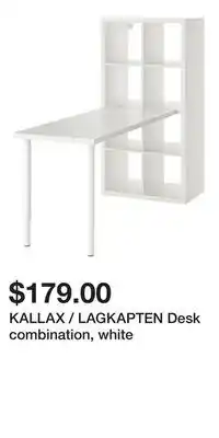 IKEA KALLAX / LAGKAPTEN Desk combination, white offer
