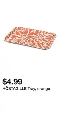 IKEA HÖSTAGILLE Tray, orange offer