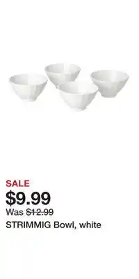 IKEA STRIMMIG Bowl, white offer