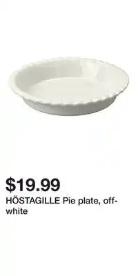IKEA HÖSTAGILLE Pie plate, off-white offer