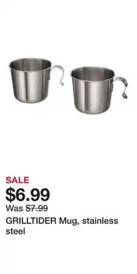 IKEA GRILLTIDER Mug, stainless steel offer