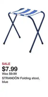 IKEA STRANDÖN Folding stool, blue offer