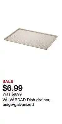 IKEA VÄLVÅRDAD Dish drainer, beige/galvanized offer