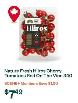 Voilà Nature Fresh Hiiros Cherry Tomatoes Red On The Vine 340 g offer