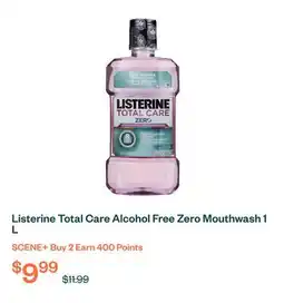 Voilà Listerine Total Care Alcohol Free Zero Mouthwash 1 L offer
