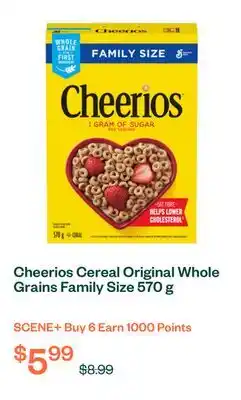 Voilà Cheerios Cereal Original Whole Grains Family Size 570 g offer