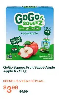 Voilà GoGo Squeez Fruit Sauce Apple Apple 4 x 90 g offer