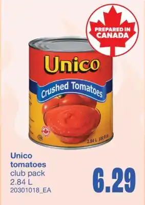 Wholesale Club UNICO TOMATOES, 2.84 L offer