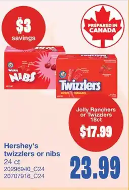Wholesale Club TWIZZLERS OR NIBS, 24 ct offer