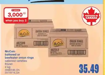Wholesale Club BATTERED OR BEEFEATER ONION RINGS, 4 kg offer