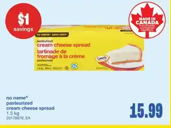 Wholesale Club PASTEURIZED CREAM CHEESE SPREAD, 1.5 kg offer