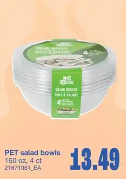 Wholesale Club PET SALAD BOWLS, 160 oz, 4 ct offer