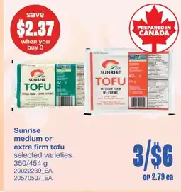 Wholesale Club MEDIUM OR EXTRA FIRM TOFU, 350/454 g offer