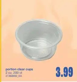 Wholesale Club PORTION CLEAR CUPS, 2 oz, 200 ct offer