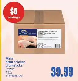 Wholesale Club MINA HALAL CHICKEN DRUMSTICKS, 4 kg offer