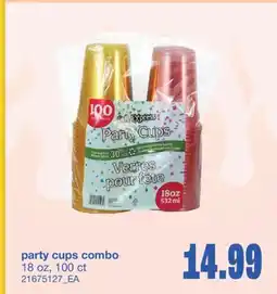 Wholesale Club PARTY CUPS COMBO, 18 oz, 100 ct offer