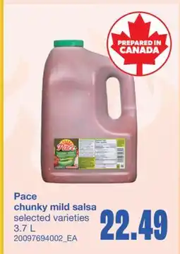 Wholesale Club PACE CHUNKY MILD SALSA, 3.7 L offer