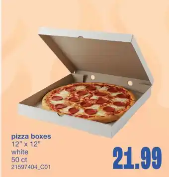 Wholesale Club PIZZA BOXES, 12 X 12, 50 ct offer