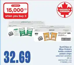 Wholesale Club KETTLE COOKED POTATO CHIPS, 40 ct offer