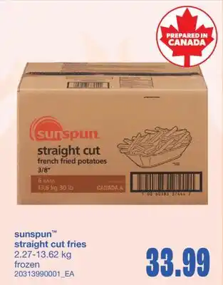 Wholesale Club STRAIGHT CUT FRIES, 2.27-13.62 KG offer