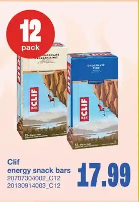 Wholesale Club ENERGY SNACK BARS, 12 pack offer