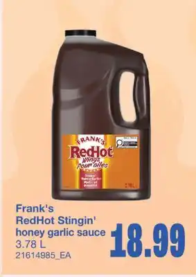 Wholesale Club STINGIN' HONEY GARLIC SAUCE, 3.78 L offer
