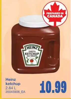 Wholesale Club HEINZ KETCHUP, 2.84 L offer