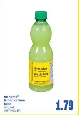 Wholesale Club NO NAME LEMON OR LIME JUICE, 445 mL offer