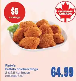 Wholesale Club BUFFALO CHICKEN FLINGS, 2 x 2.5 kg offer