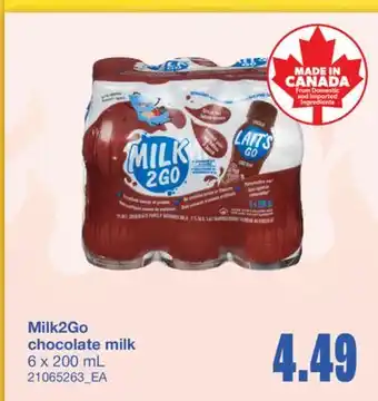 Wholesale Club CHOCOLATE MILK, 6 x 200 mL offer
