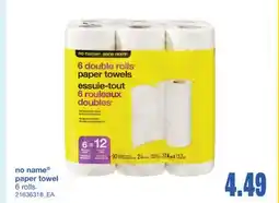 Wholesale Club PAPER TOWEL, 6 rolls offer