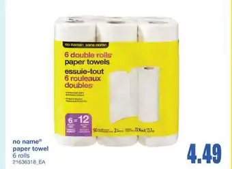 Wholesale Club PAPER TOWEL, 6 rolls offer