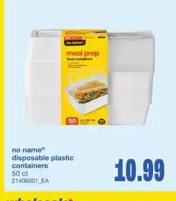 Wholesale Club DISPOSABLE PLASTIC CONTAINERS, 50 ct offer