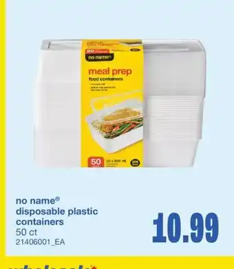 Wholesale Club DISPOSABLE PLASTIC CONTAINERS, 50 ct offer