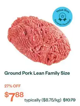 Voilà Ground Pork Lean Family Size offer