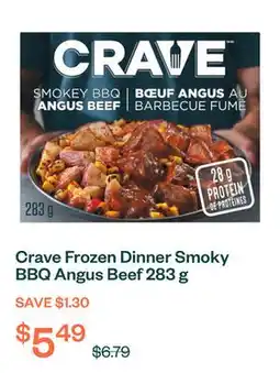 Voilà Crave Frozen Dinner Smoky BBQ Angus Beef 283 g offer