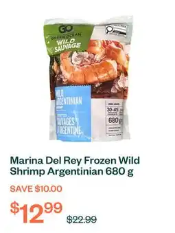 Voilà Marina Del Rey Frozen Wild Shrimp Argentinian 680 g offer