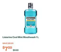 Voilà Listerine Cool Mint Mouthwash 1 L offer